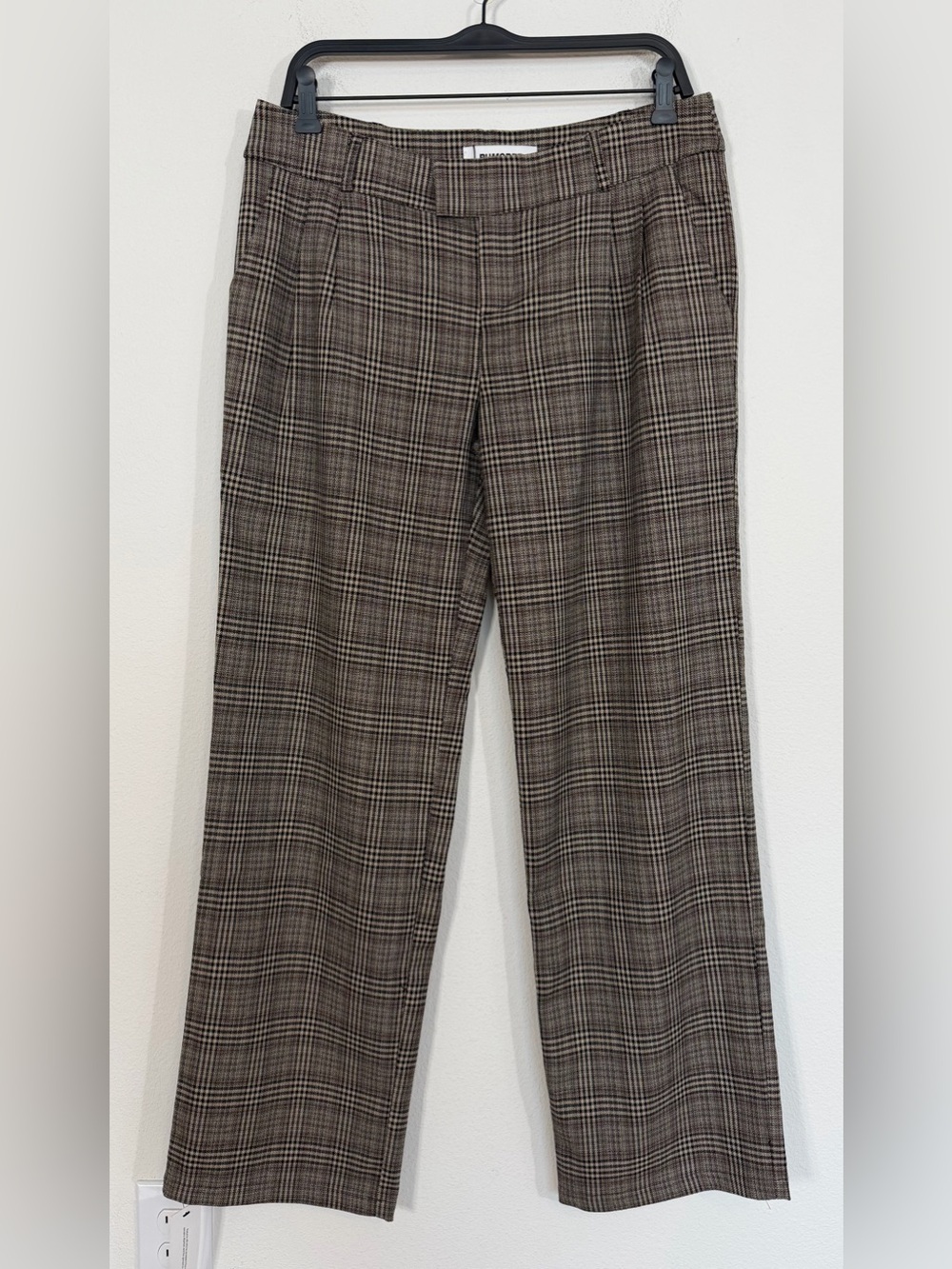 Rumored Ford Trousers Heritage Plaid Wide Leg Low Rise Pants Size Medium